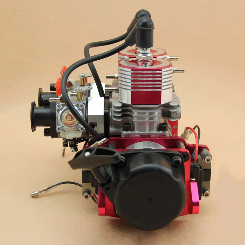 58CC ガソリンエンジンモデル 2E36CM 金属ツインシリンダーロータリー