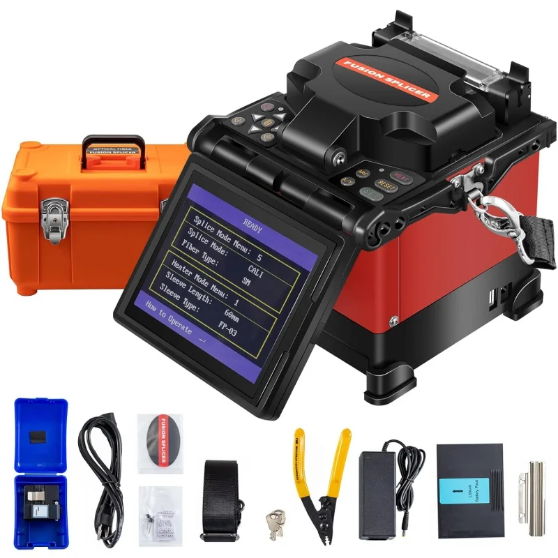 

Mophorn Fusion Splicer Automatic Focus JW4108S FTTH Fiber Optic Fusion Splicer 5 Inch Digital LCD Screen Fusion Splicer Machine