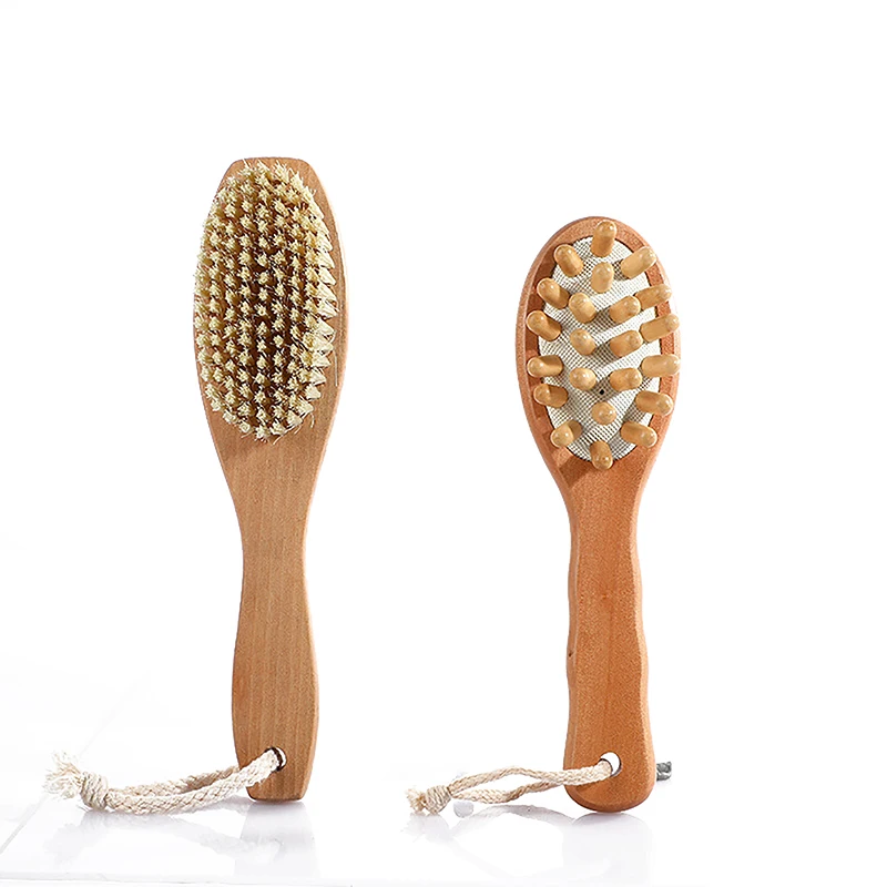 

New Shower Double Sided Bath Brush Skin Friendly Back Rubbing Exfoliating Cleaning Brush Soft Massage Brushes Long Handle