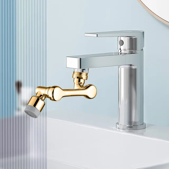 OFFOF Rallonge de robinet de salle de bain, 1080° Swivel Robotic Arm Swivel  Extension Faucet Aerator, 2 modes réglables Extension robinet pour robinets  filetés M20/M22/M24 Rallonge de robinet de cuisine : 