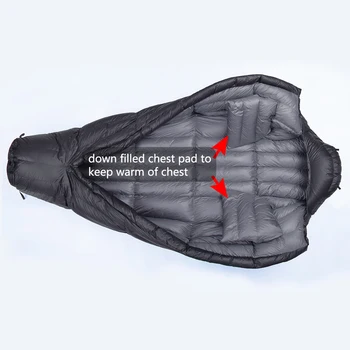 Kamperbox Winter Sleeping Bags Camping Down Sleeping Bags Winter Outdoor Ultralight Sleeping Bags Camping Equipments 4