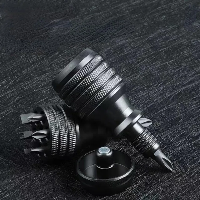 1/4 Inch Mini Screwdriver Titanium Screwdriver Magnetic Screwdriver 7 In 1 S2 Alloy Steel Drill Bit EDC for Home Repair Tools 3