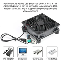 Router Cooling Fan DIY PC Cooler TV Box Wireless Silent Quiet DC 5V USB Power 120mm 240mm Fan 12CM W/Screws Protective Net - Image 5