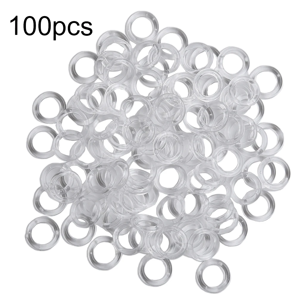 

20/50/100 Pcs Curtain Rings 11mm Clear Plastic Roman Blind Curtain Rings Vertical Blinds Curtain Parts Tool