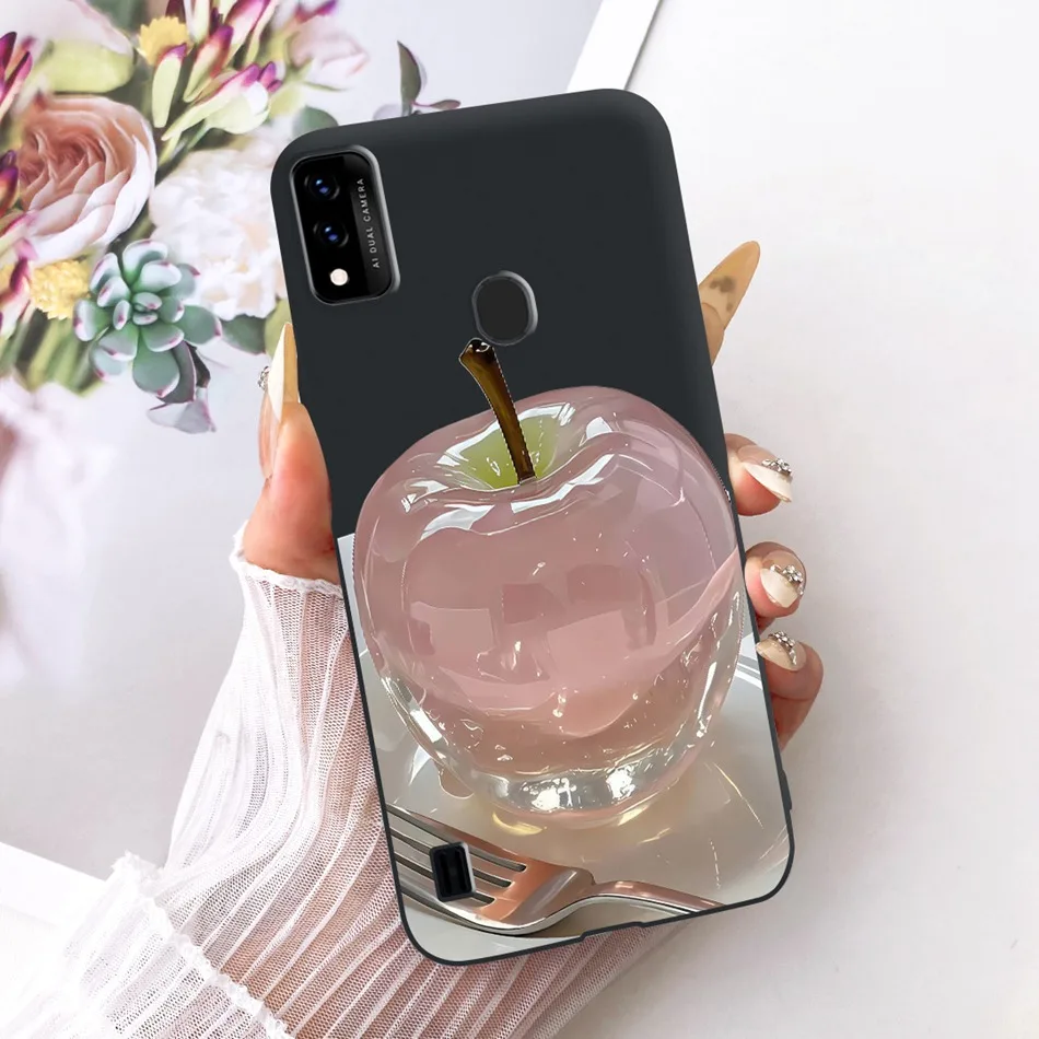 Charming Floral Butterfly Cat Black Silicone Phone Case