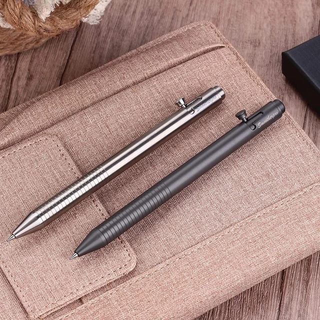 SMOOTHERPRO Titanium Bolt Action Pen Compatible with Parker Refill Durable  Stainless Steel Pen Clip for EDC Pocket Business - AliExpress