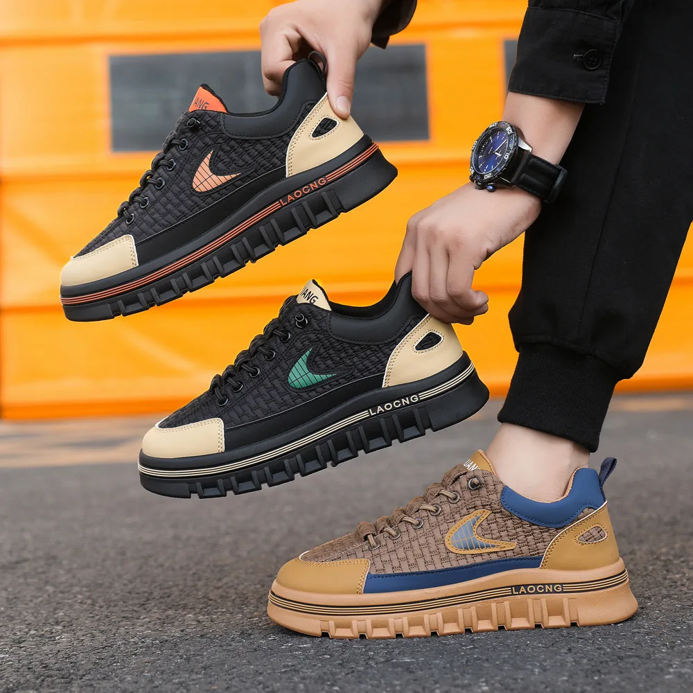 Men Chunky Sneakers Fashion Non-slip Luxury Brand Men's Sneakers Designer Platform Casual Board Shoe Man's Vulcanize Shoe 4