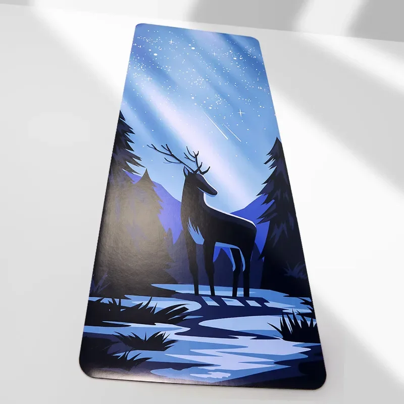 Zen Rhyme Natural Rubber Pu Aesthetic Yoga Mat Widening Sport High Elastic Sweat-absorbing Non-slip Fitness Pilates