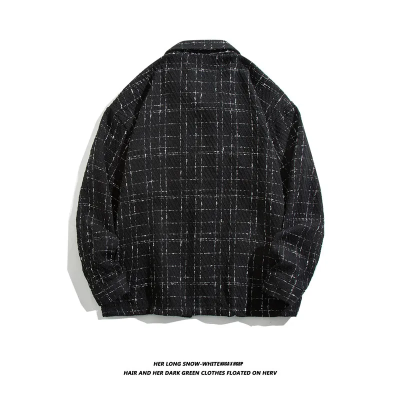 Xiaoxiang style high-end jacket men's plush and chubby oversized American retro trendy top men clothing coats men techwear coat