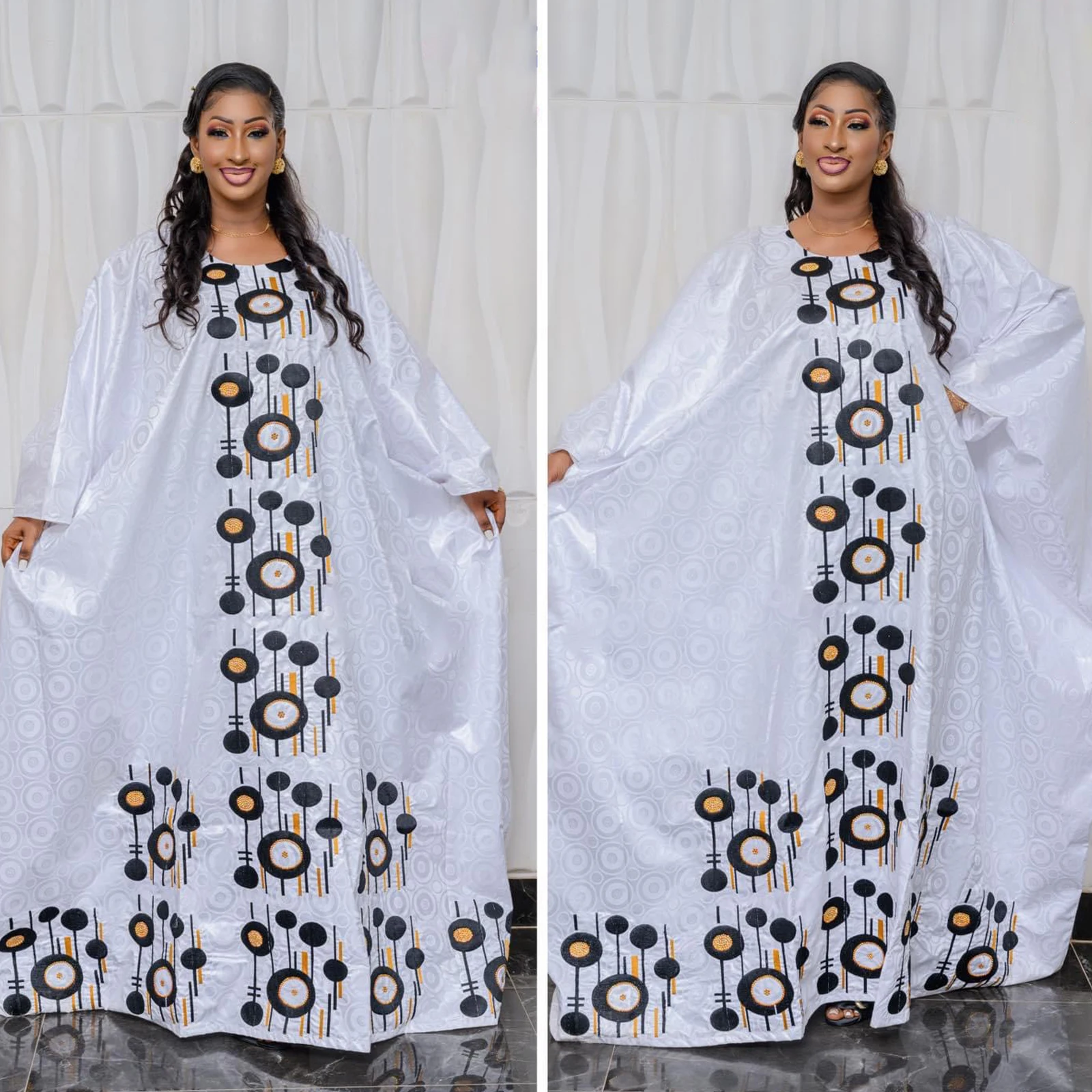 فساتين أفريقية للنساء تصميم بازان الثراء المطرز بط...