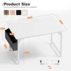Computer Desk 40 Inch Small Office Desk Modern Writing Desk with Storage Bag Work Study Table with Headphone Hook for Home 6