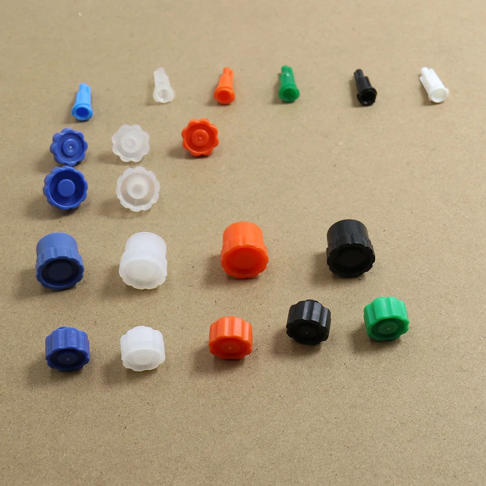 Liquid Syringe 50pcs Luer Lock Cover screw Precision Tips Liquid Dispensing Syringe Plug Cap Sealing Head