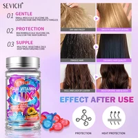 Capsules de Vitamine pour Cheveux Mélangés, Soin Capillaire Réparateur, Maltraité, Frisé, Soyeux, Hydratant, Lissant, Nourrissant, 40 Pièces 5