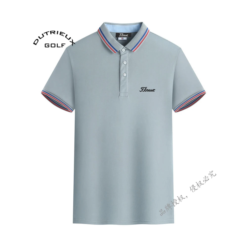 

Korean Golf Short Sleeved T-shirt Summer Men's Golf Wear 2024 Korean Golf Tee Men's Golf Clothing Lapel Collar Sports Polo Top