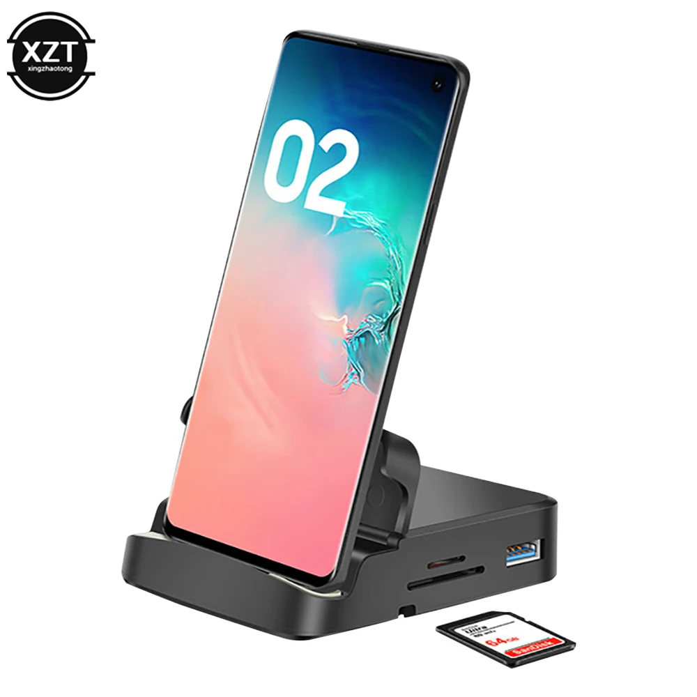 8-In-1 Usb C Hub Docking Station Dock Supporto Per Telefono Adattatore Per Caricabatterie Dock Compatibile Da Tipo C A Hdmi Per Hub Di Estensione Usb 
