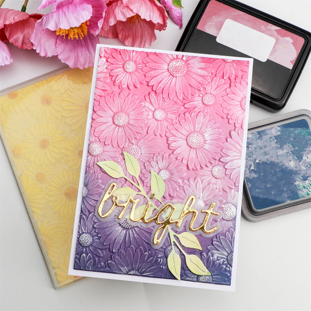 Cactus Flower Succulents 3D Embossing Folder Daisies Reed Background Patterns Templates Stencil DIY Scrapbooking Card Making plastic embossing folder embossing folder