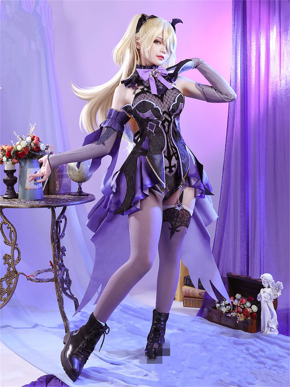 

Genshin Impact Cosplay Game Fischl Cosplay Costume Uniforms Fischl Sexy Cosplay Dresses Costumes