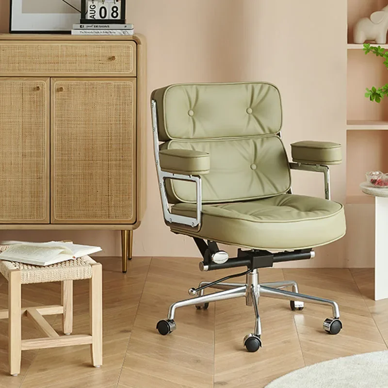 Executive Luxury Office Chair Girl Swivel Lounge Leather Office Chair Elastic Cover Cadeiras De Escritorio Furniture Decor