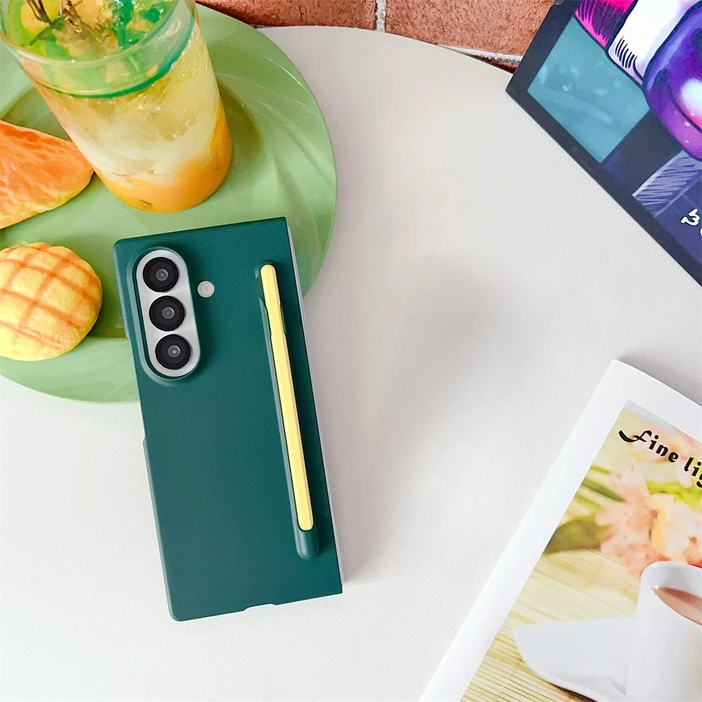 Matte Shockproof Phone Case with Pen Slot and S Pen Holder