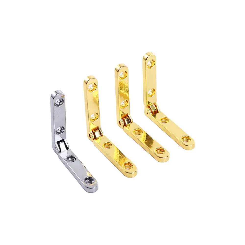 90 Degree Hinges Zinc Alloy Seven-letter Spring Hinge for Wooden Box Gift Wine Jewellery Case Cabinet Furniture Hardware