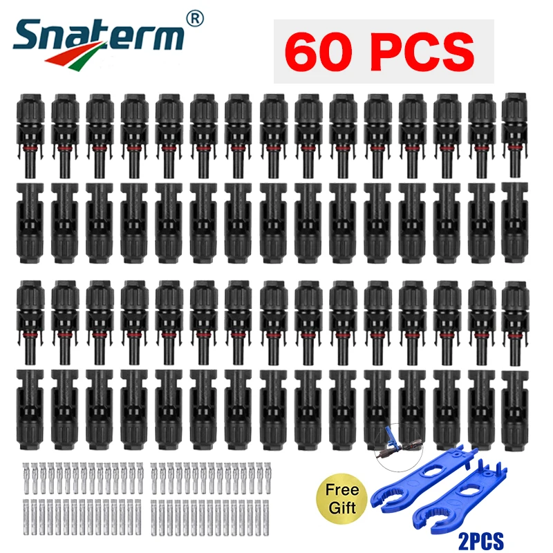 Free Shipping Solar Panel Branch Connectors with Crimping Pliers - 1000V 30A
