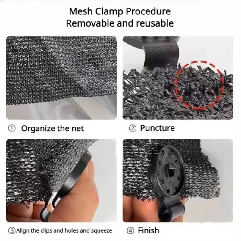 Shade Net Fixed Clip Sunscreen Mesh Snap Clip Shade Net Fixed Buckle Mesh Hook Hook Fixer Tent Accessories tent clips plastic clips camping tent accessories camping tent fasteners tent hooks