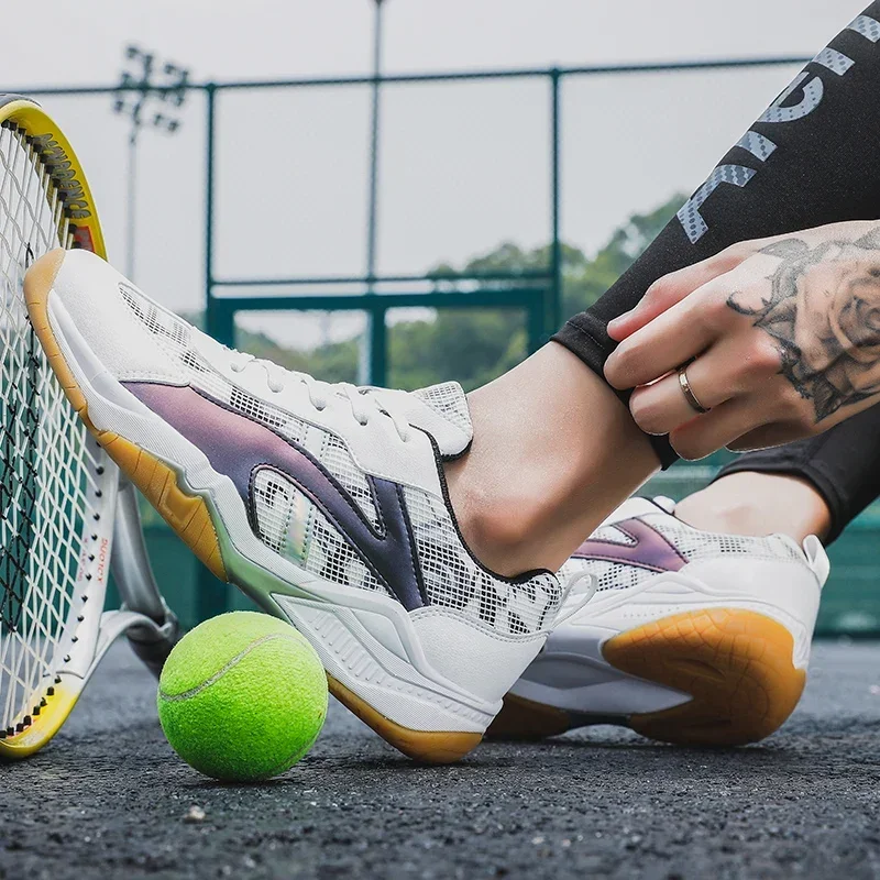 Women Men Pickleball Shoes Court Tennis Sport Badminton Shoes Women Gym Walking Sneakers Mesh Breathable Man Tennis