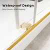 Frameless Shower Door, 56-60" W x 74" H Double Sliding Shower Door with 5/16" (8mm) Brushed Gold Finish Shower Doors 6