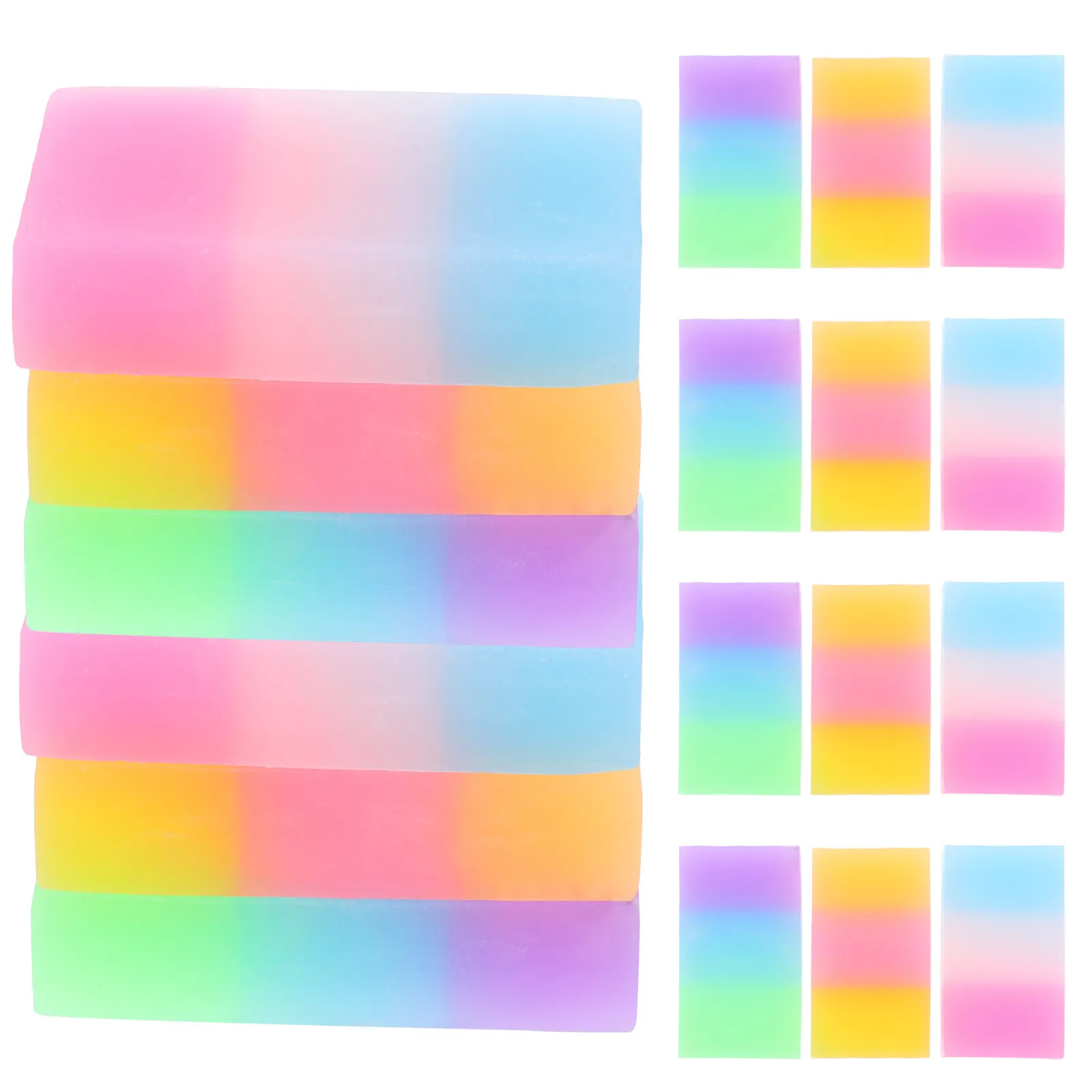 36Pcs 컬러 젤리 지우개 대량 귀여운 작은 연필 지우개 사무실 그림 그리기 공부 파티 선물용 실수 지우기