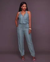 Denim Playsuit Sexy Women Elegant Blue Summer Casual Jeans Jumpsuit Romper - Image 6