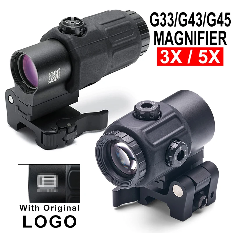 Tactical G33 G43 3X Magnifier Sight Scope Folding Side Flip