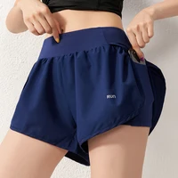 Anti-exposure with Pocket Casual Yoga Shorts Women with High Waist Versatile Quick-drying Running Fitness Training Sports Shorts