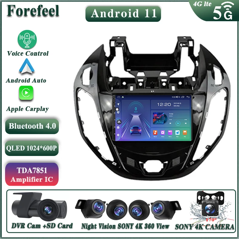 

7 Inch Android 12 For Ford B-Max Transit Courier Tourneo 2012-2017 Multimedia Car Vehicle GPS Autoradio Screen Stereo Radio TV