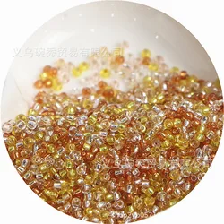 Filled Silver Glass Rice Beads for Handmade DIY Jewelry Accessories (White Gold Champagne)