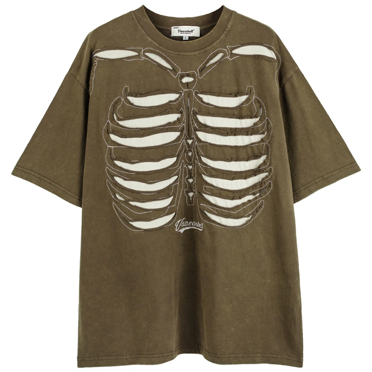 Shirts Men Skeleton | Harajuku Skeleton Shirt | Ripped Tee