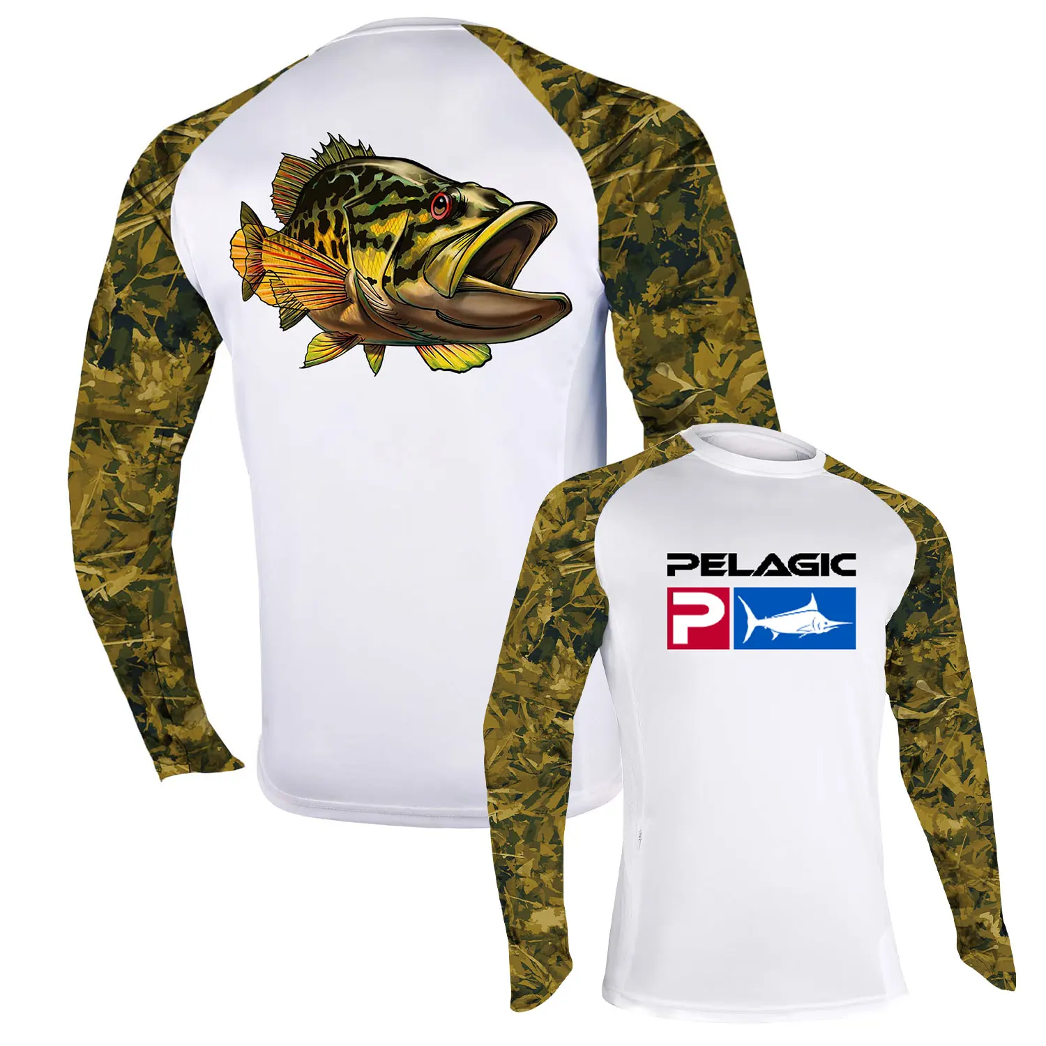 Fishing Shirt Pelagic Uv Camouflage Fishing clothing Shirts Quick Dry Long  Sleeve tops Outdoor Hoodie UPF 50 Man Clothing Tops