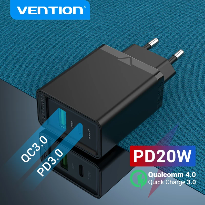 Vention 아이폰 14, 13, 11 용 USB C타입 고속 충전, QC 4.0 3.0 ..