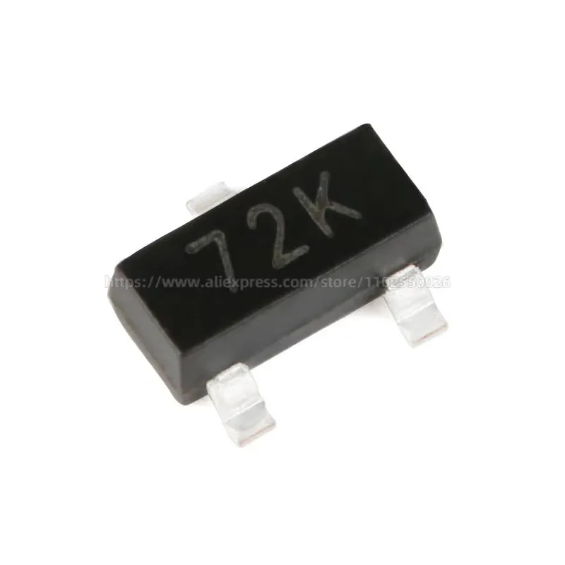 50PCS MMBD7000 M5C 2N7002 2N7002K LT1G 7002 702 72K 12W SOT23 100V 200mA 60V 340mA 115mA SMD N-channel MOSFET Transistor