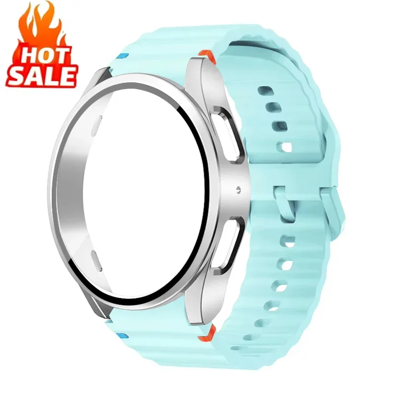 Dual Pack Protective Case and Strap with Tempered Glass and PC Bumper