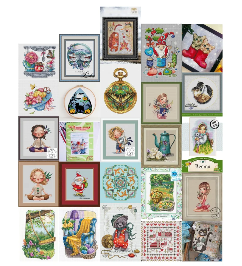 Laffy Lavender Series cross stitch kit Animal cotton thread Love lock canvas stitching embroidery Swing in 8-RTO C345 Park