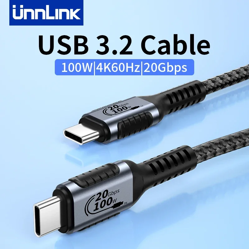 unnlink-usb-3-2-cable-type-c-20gbps-data-cable-for-ssd-hard-disk-100w