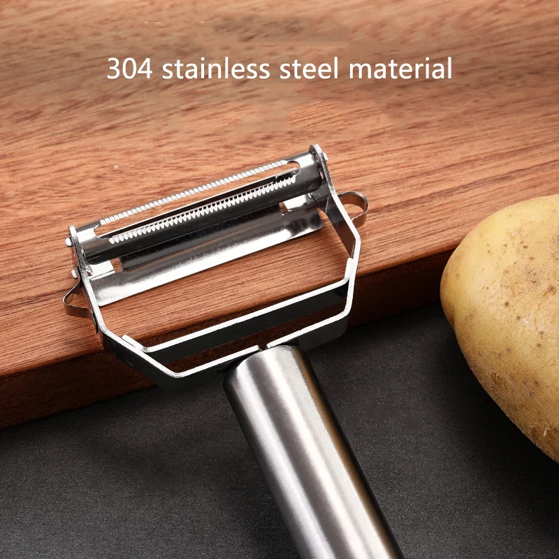 Peeler For Kitchen Multifunction Peelers 2-in-1,Julienne Peeler+Serrated  Peeler,Apple Peeler Vegetable Peeler Carrot Potato Fruit Slicer Anti-slip