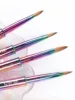3D Kolinsky Nail Brush,Colorful Metal Handle 3