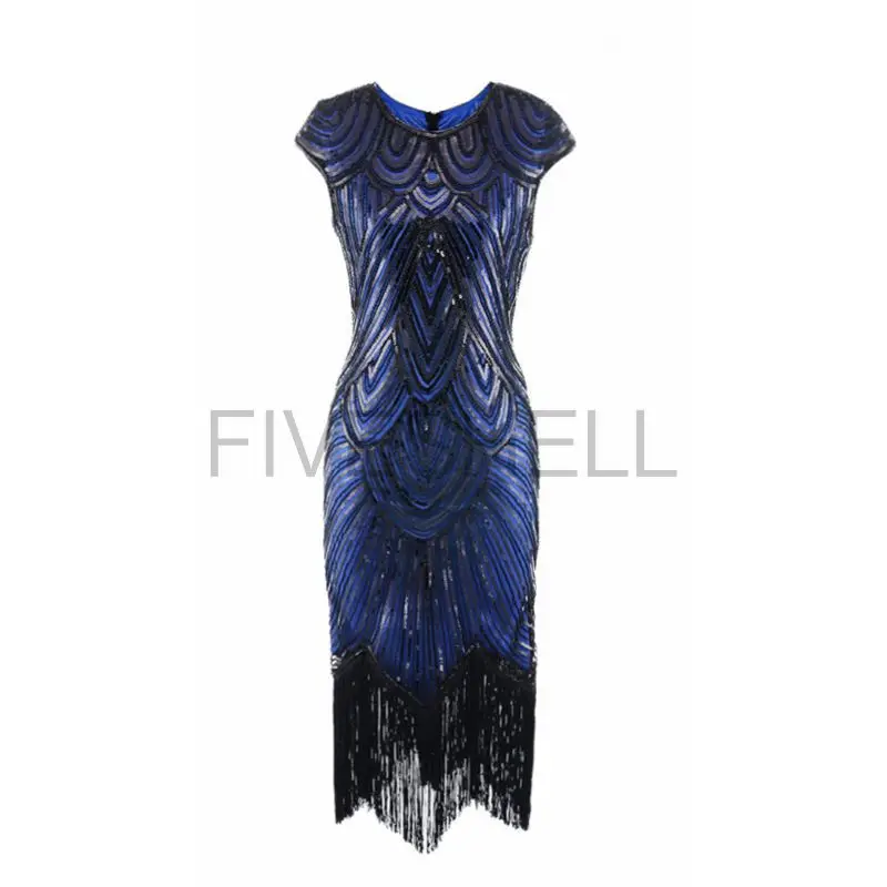 1920s Dress Art Déco Flapper Charleston Gold Dress Gatsby - Foto 6