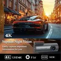 Caméra de tableau de bord 4K WiFi GPS pour voitures Mini voiture avant DVR 24H Mode de stationnement capteur G enregistreur vidéo de conduite de voiture enregistrement en boucle 4