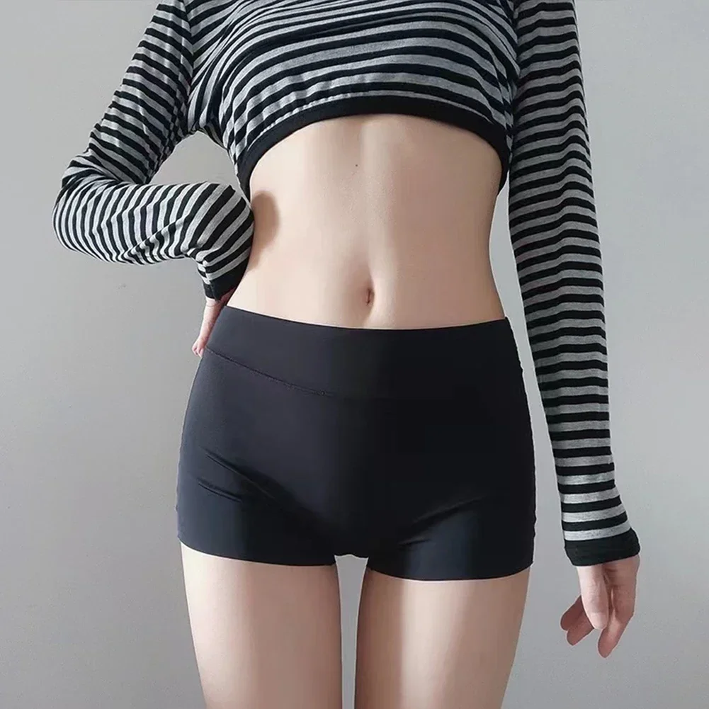 Women Large Size Safety Shorts Under Skirt Seamless Ice Silk Boxer Briefs For Female Boyshorts Summer Safety Pants