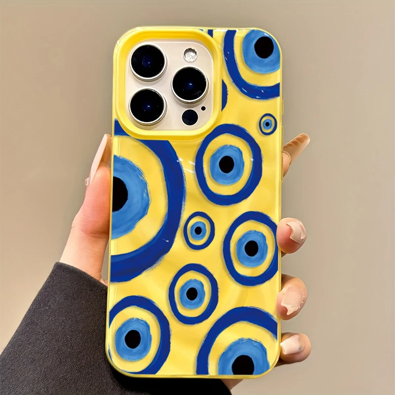 Vintage Blue Eye Design Shockproof TPU Phone Case Cover