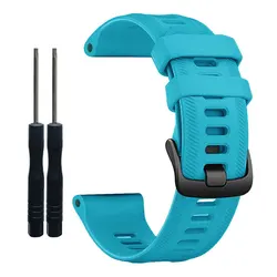 Premium Silicone Watchband - Durable and Stylish Wristband Strap - Forerunner 955 (Sky blue)