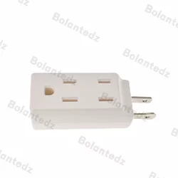 Universal 3 - in - 1 Power Plug Adapter with Enhanced Safety Features (WHITE)