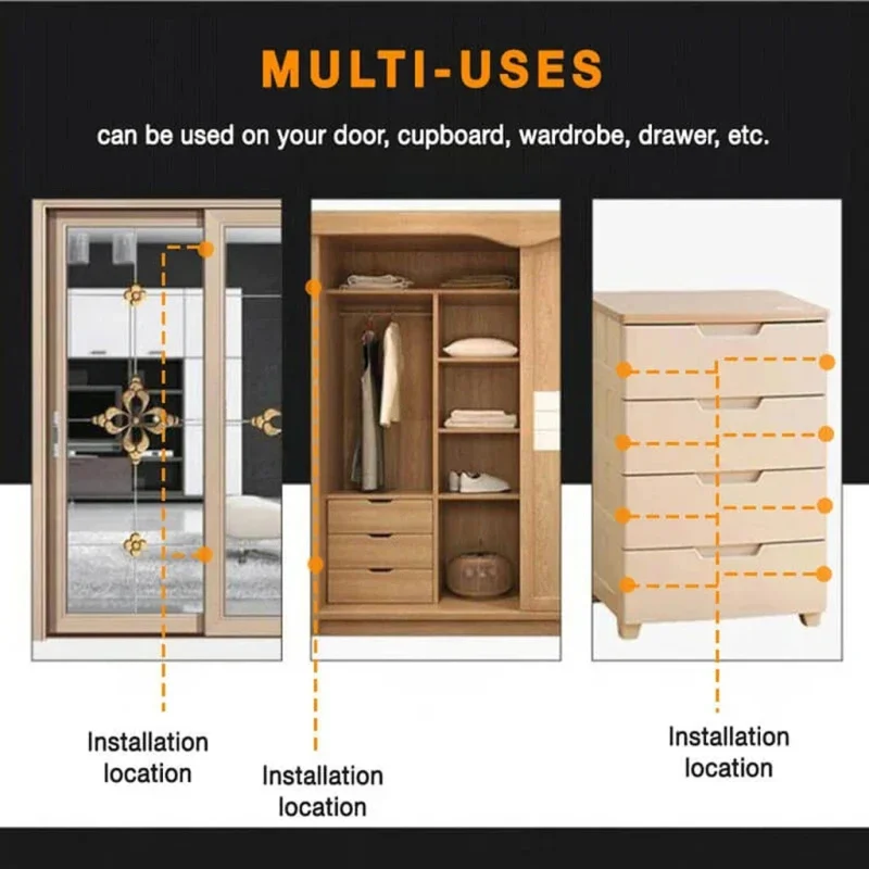Punch-free Magnetic Door Closer Cabinet Catches Wardrobe Catch Latch Magnet Furniture Cabinet Cupboard With Screws door closer door latch